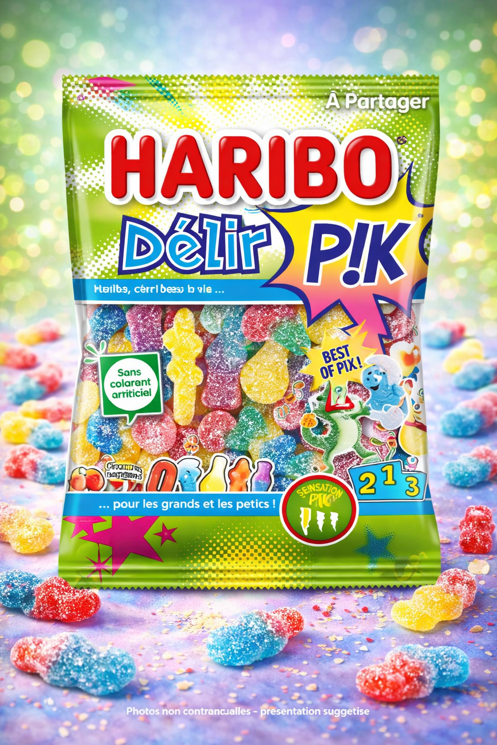 Haribo Délir P!K – Bonbons Acidulés Assortis (A partager)
