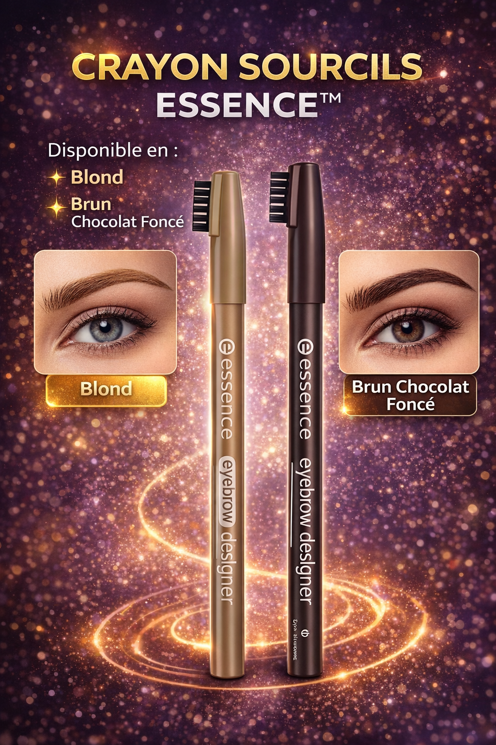 Crayon Brosse Sourcil Blond et Brun