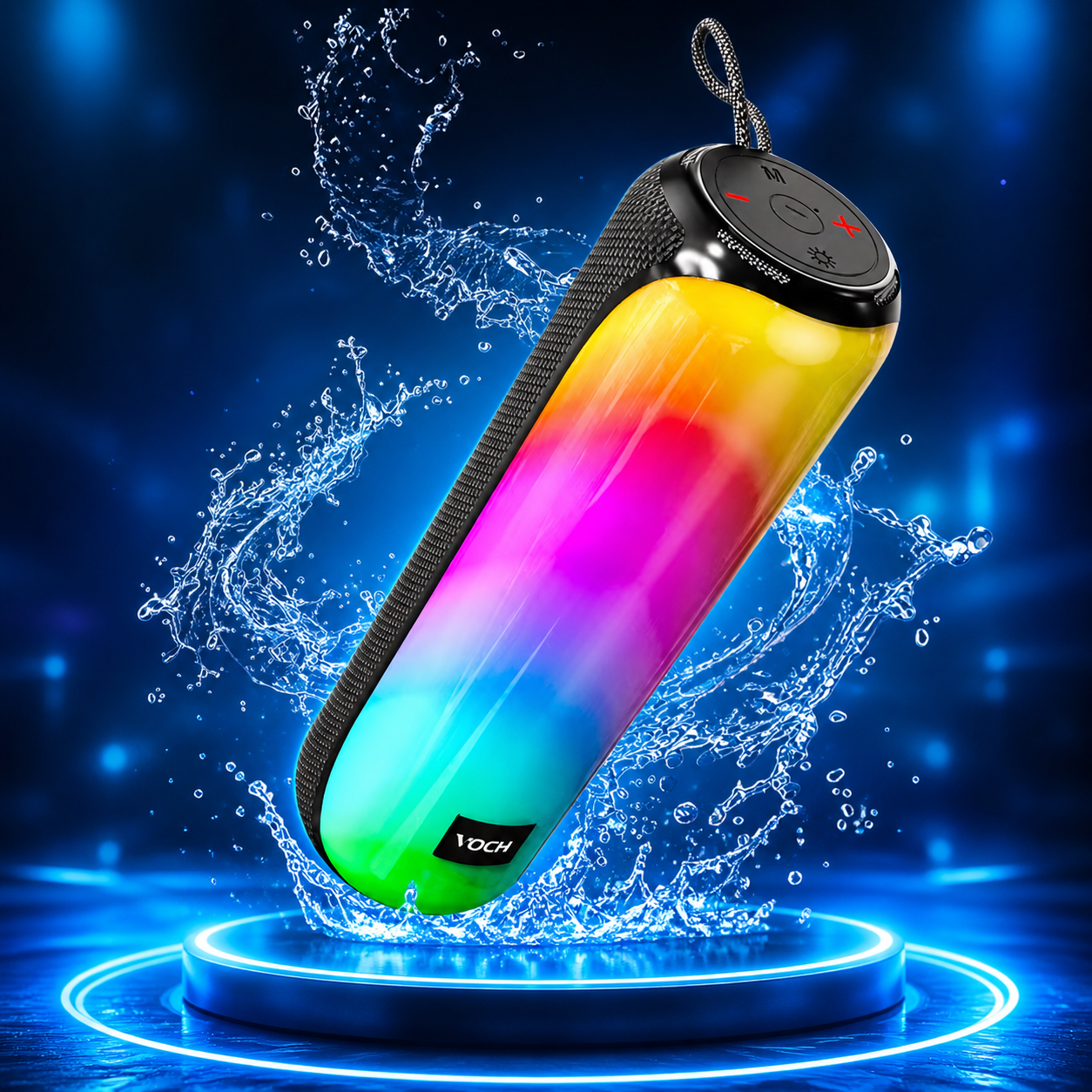 Enceinte Bluetooth LED Étanche – Puissance & Ambiance