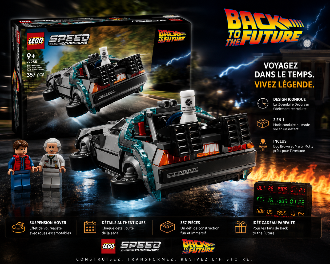 LEGO Speed Champions – Machine à Voyager dans le Temps Retour vers le Futur™