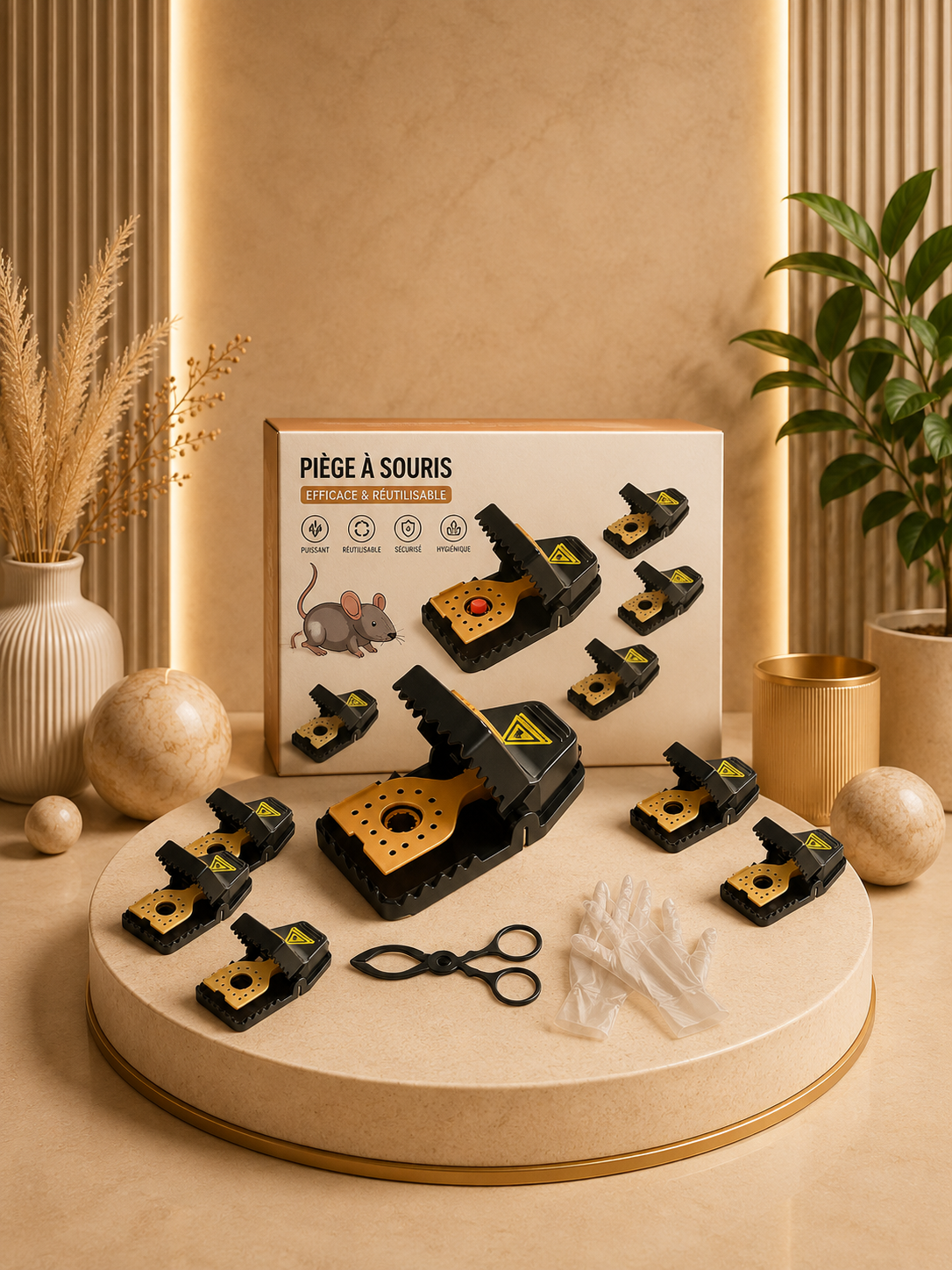 Lot de Pièges à Souris Réutilisables