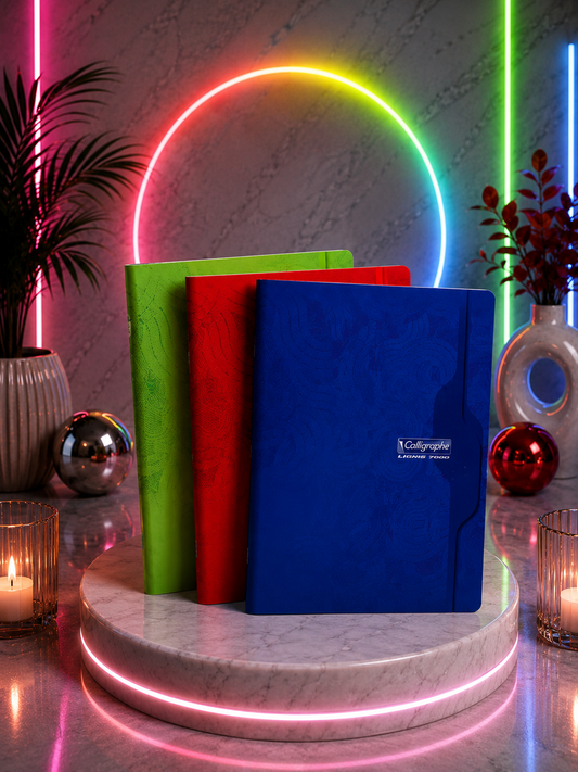 Cahier 24 x 32 cm - 96 pages - grands carreaux (Seyes) - Différentes couleurs