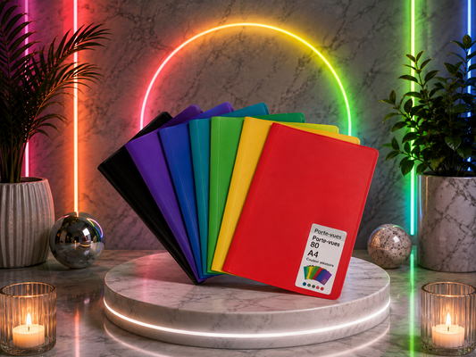 Porte-vues – 80 vues – A4 – Couleur aléatoire