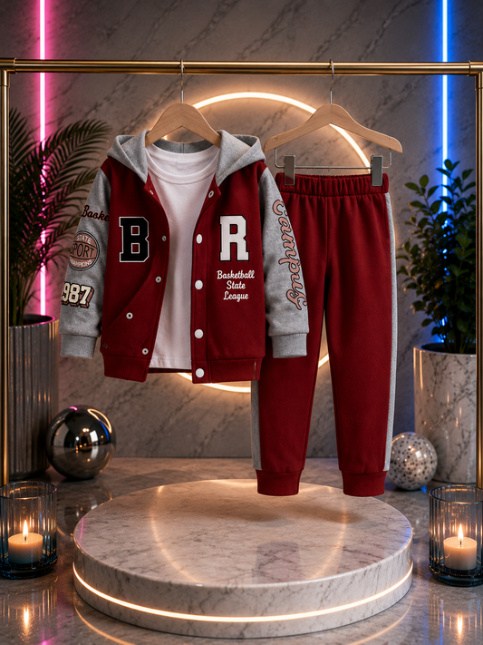 Ensemble Basketball state league Rouge et Gris 8 ans
