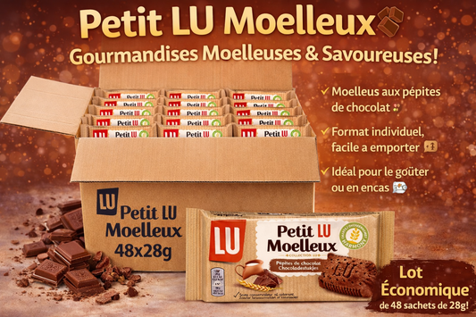 LU - Lot de Gâteaux en Sachets Individuels - (Carton de 48 Sachets de 28 g)