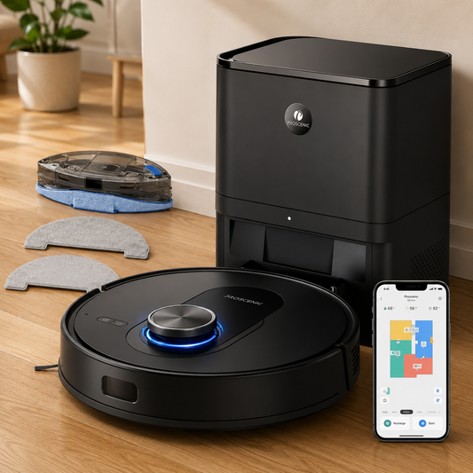 Robot Aspirateur Laveur Intelligent avec Station Auto-Vidage