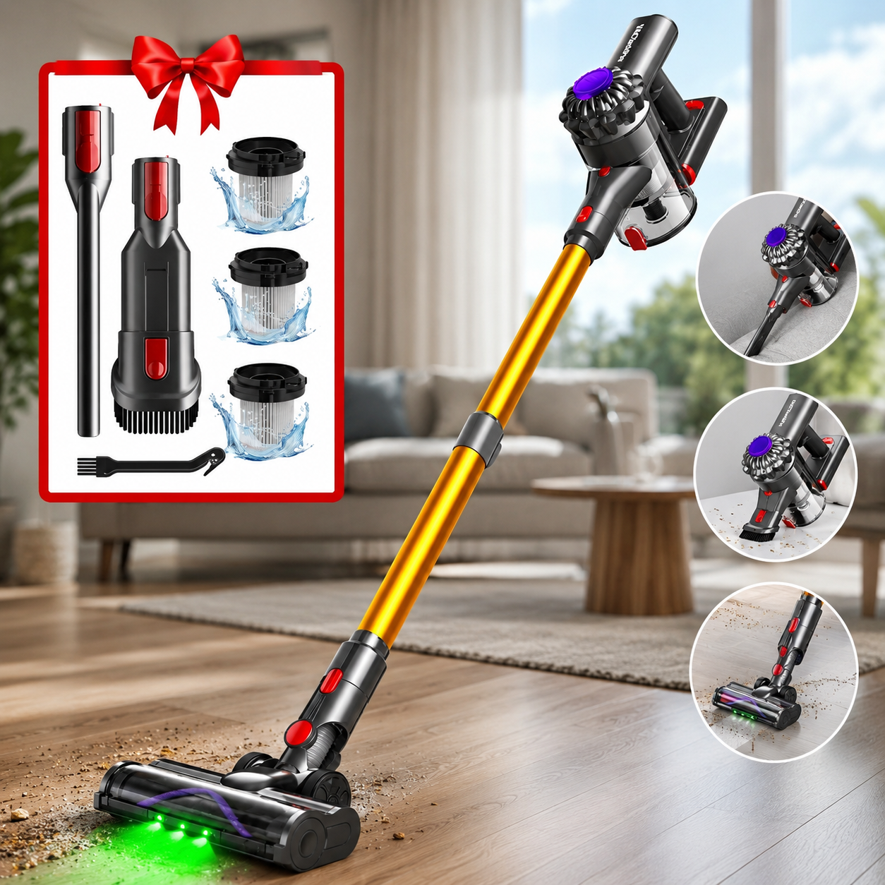 Aspirateur Balai Sans Fil Multifonction – Puissant & Léger