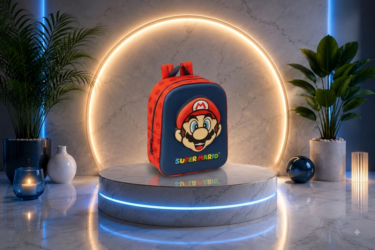 Sac à Dos Enfant Super Mario™ – Face Avant Relief 3D & Bretelles Ajustables