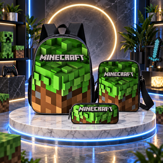 Ensemble scolaire 3 pièces style Minecraft