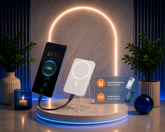 Chargeur Magnétique Sans Fil Compatible iPhone 12 à 15 17