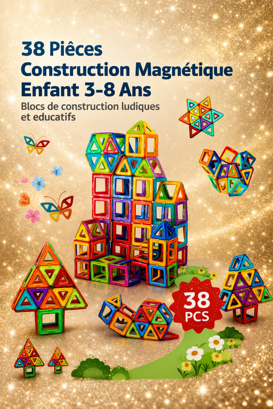 Blocs de Construction Magnétiques – 38 Pièces