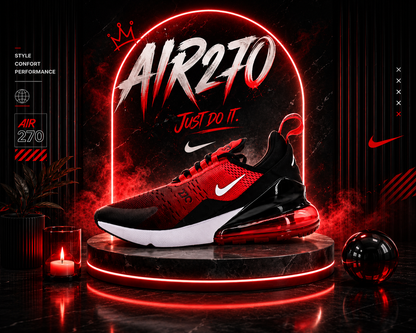Nike Air 270 Rouge & Noire