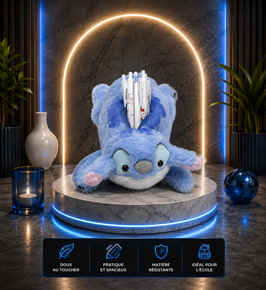 Trousse Stitch en Peluche – Douce, Originale et Pratique