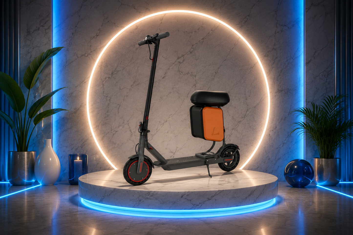 AOVOPRO LADPED LP60 – Trottinette Électrique Pliable avec Siège et Sac de Rangement 11 L