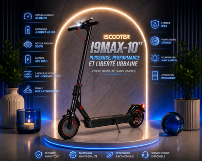 Trottinette Électrique iScooter i9Max 10" – Performance & Liberté au Quotidien
