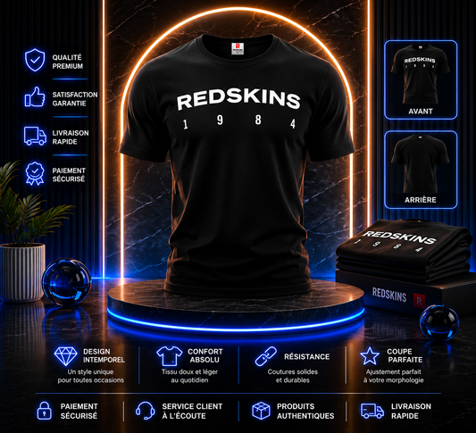 T-shirt Homme REDSKINS 1984 Noir