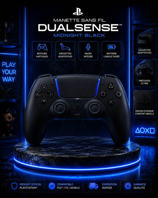Manette Sans Fil DualSense™ Midnight Black