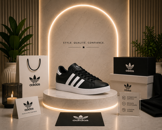 Adidas Court Platform Noir & Blanc