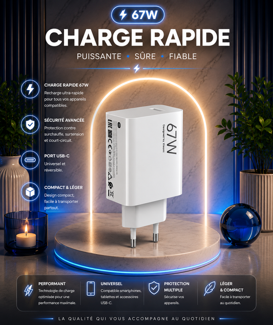 Chargeur Rapide 67W USB-C